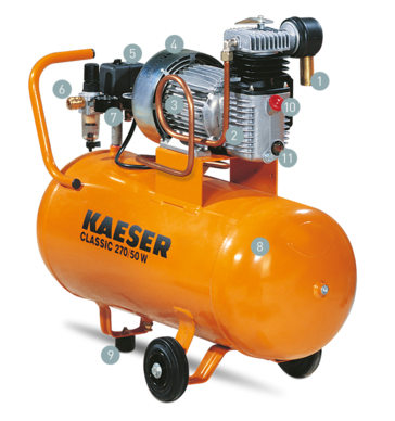 Схема компресора для майстерень CLASSIC