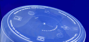 Дно пластикової пляшки, яка вироблена на Fürst GmbH.